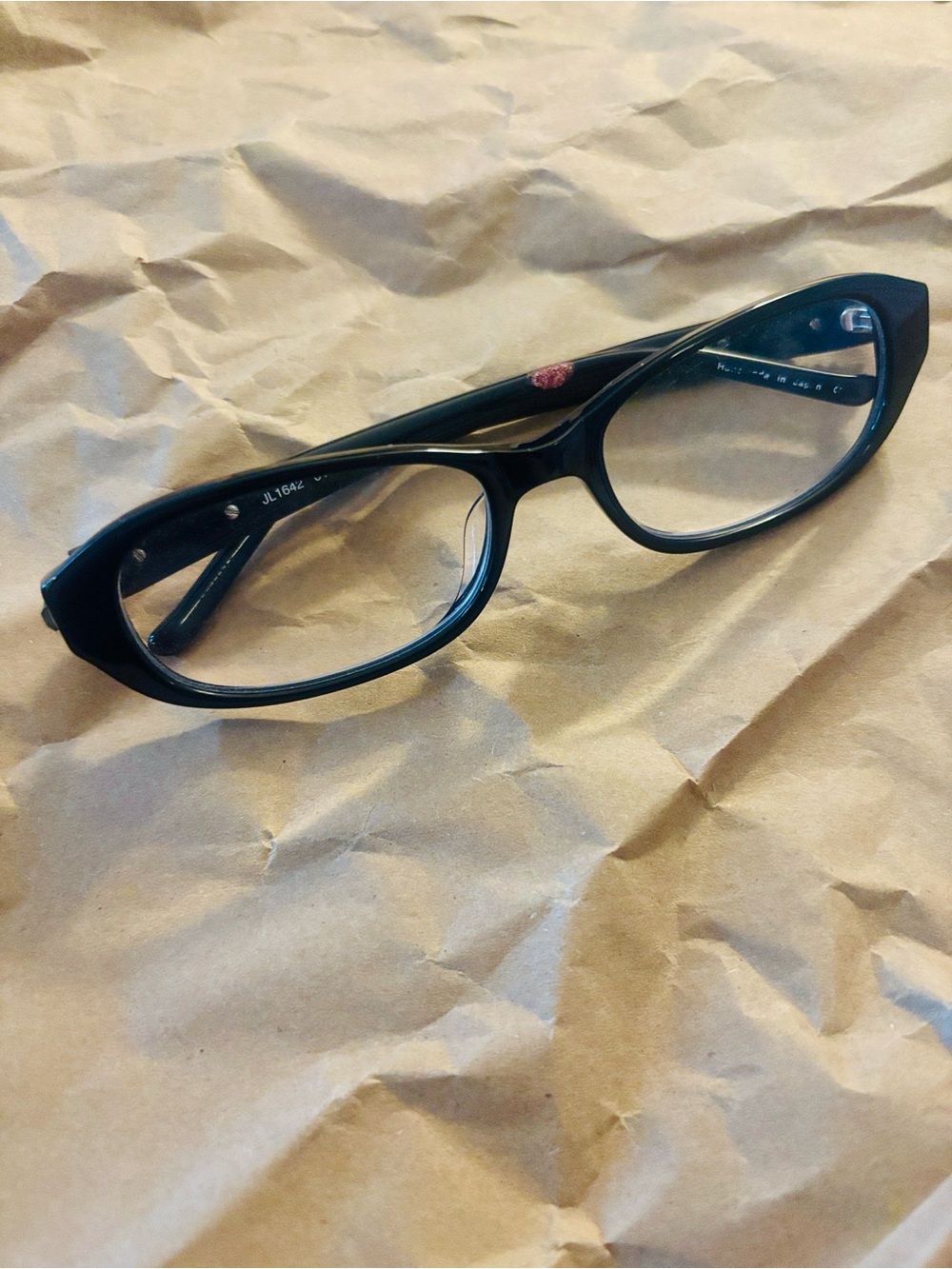 Authentic Judith Leiber JL1642 Black Crystal Women's Fashion Cat-Eye Glasses